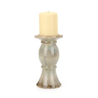 Glazed Ceramic Pillar Candle Holder