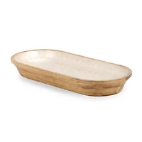 Cream Inlay Decorative Wood Tray