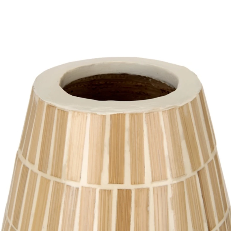 Oval Bamboo Floor Vase