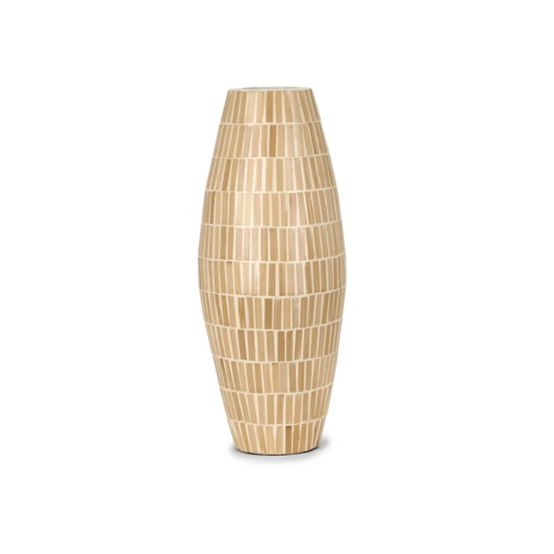Oval Bamboo Floor Vase