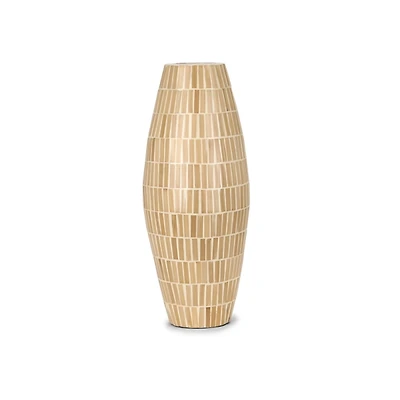 Oval Bamboo Floor Vase