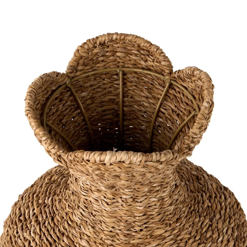 Seagrass Scalloped Edge Floor Vase, 27 in.