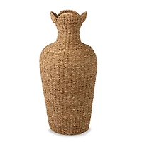 Seagrass Scalloped Edge Floor Vase, 27 in.