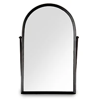 Black Metal Arch Tabletop Mirror
