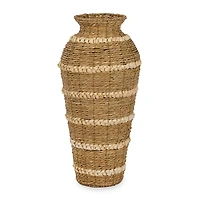 Natural Cattail Floor Vase