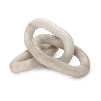 Gray Marble Chain Link Sculpture