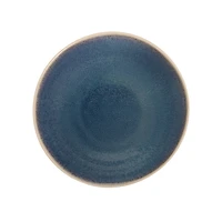 Blue Reactive Glaze Stoneware Bowl