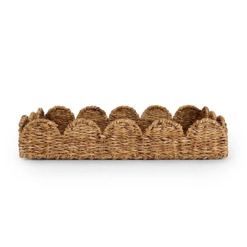 Scalloped Seagrass Decorative Tray