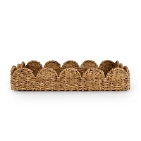 Scalloped Seagrass Decorative Tray