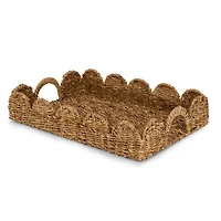 Scalloped Seagrass Decorative Tray