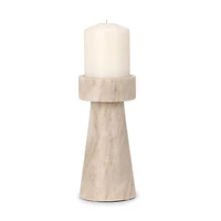 Beige Marble Pillar Candle Holder