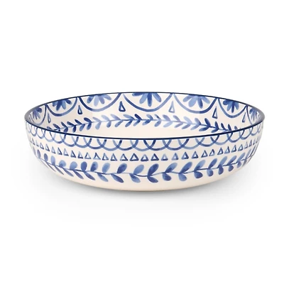 Blue Mosaic Ceramic Serving Bowl