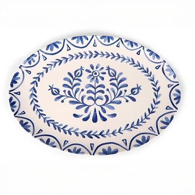 Blue Mosaic Ceramic Serving Platter
