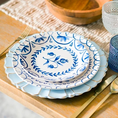 Blue Mosaic Ceramic Salad Plate