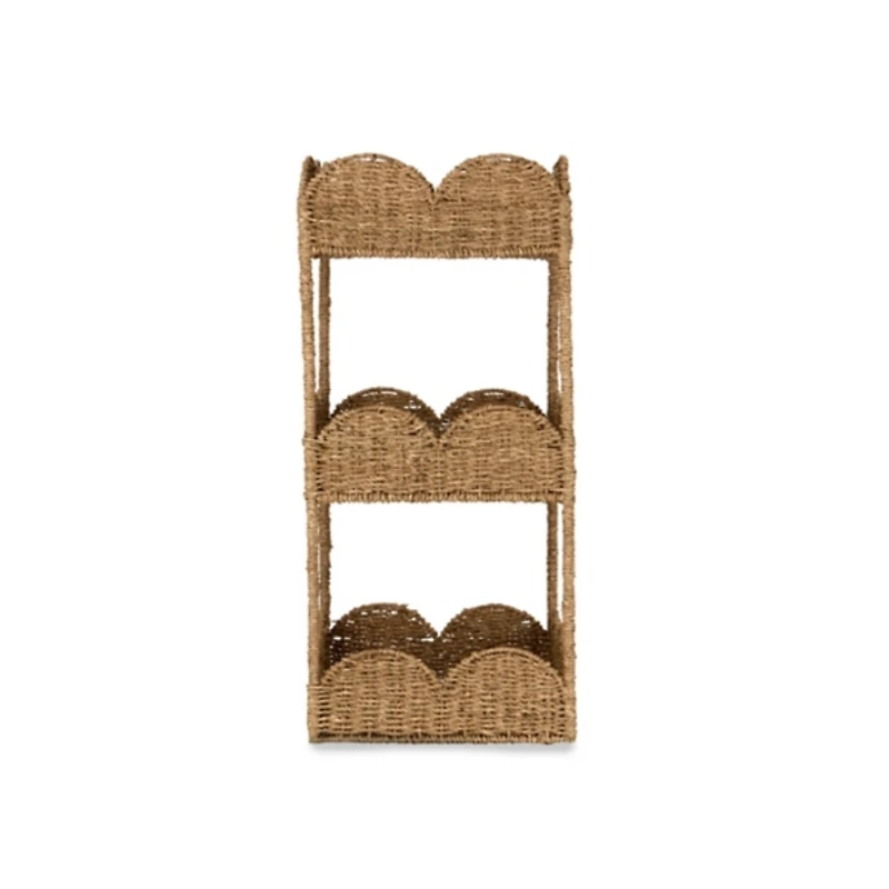 Seagrass 3-Shelf Basket Stand