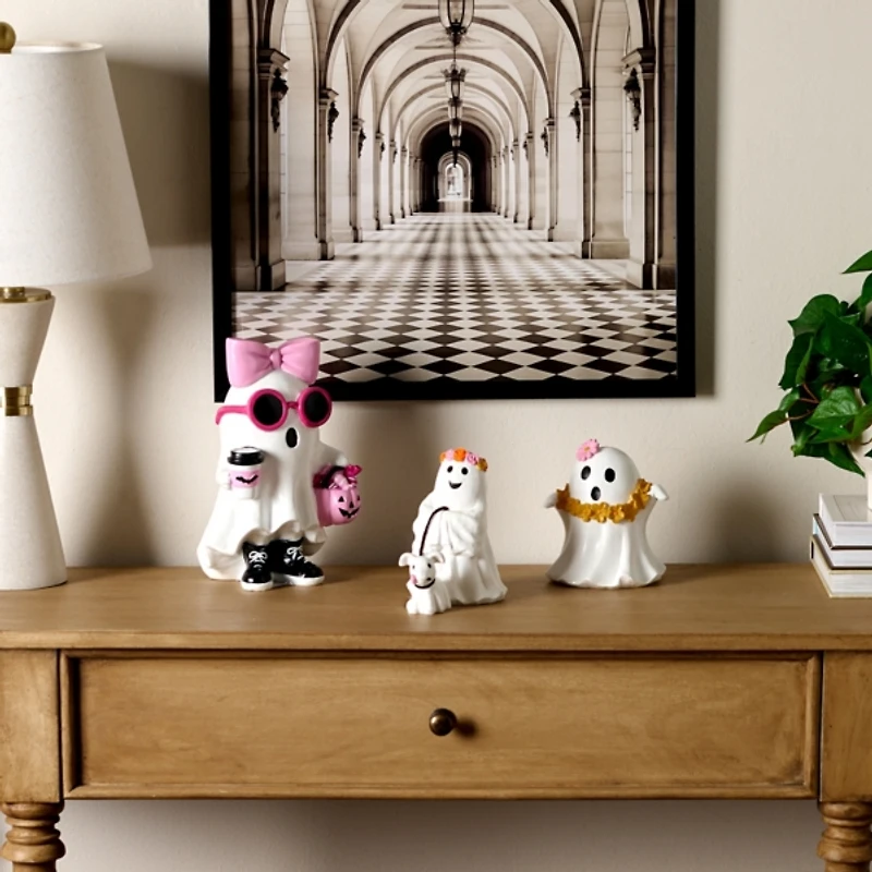 Poppy Flower Crown Ghost with Dog