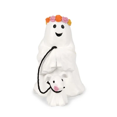 Poppy Flower Crown Ghost with Dog