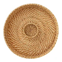 Natural Rattan Chip and Dip Serving Tray