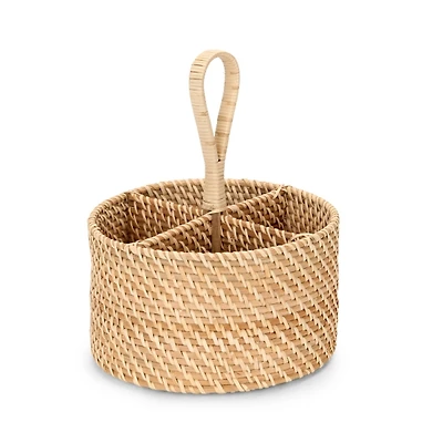 Natural Rattan Utensil Caddy