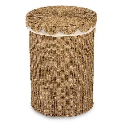 Seagrass Scalloped Top Laundry Hamper