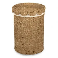 Seagrass Scalloped Top Laundry Hamper