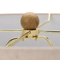 Clear Glass and Wood Table Lamp