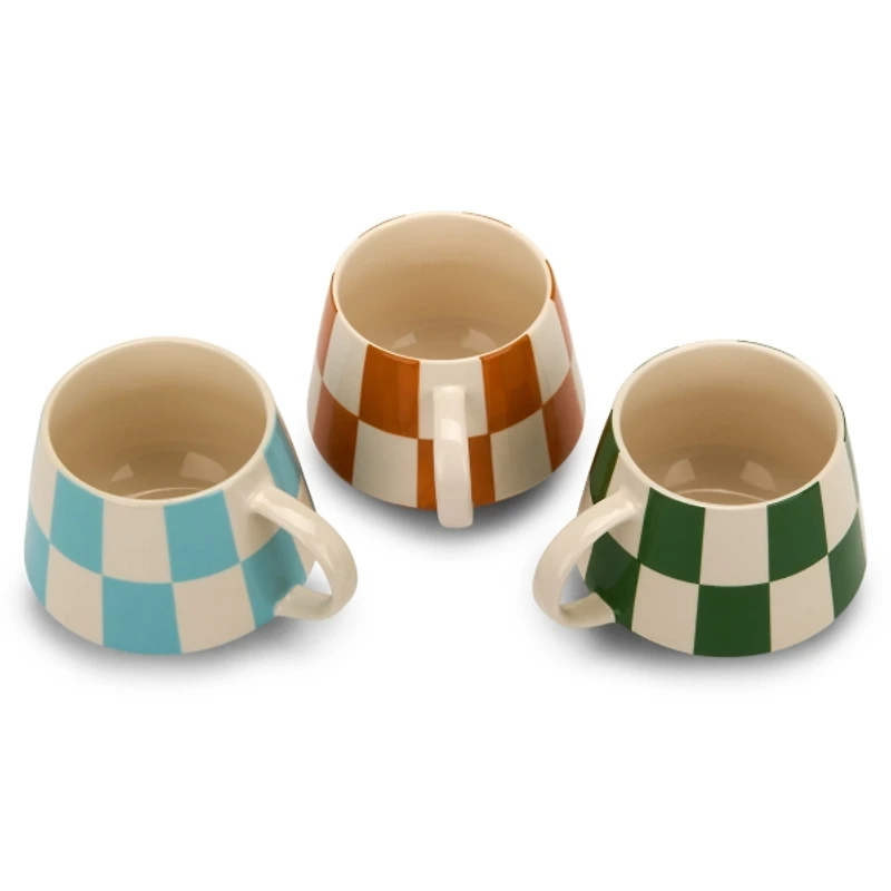 Ceramic Checkered Mugs