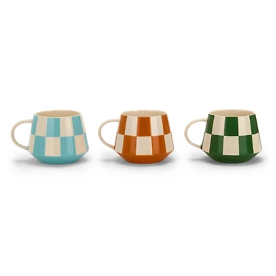 Ceramic Checkered Mugs