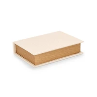 Cream Faux Leather Book Box