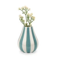 Blue Striped Ceramic Vase