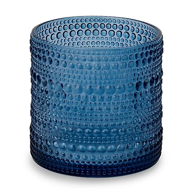 Blue Halo Double Old Fashioned Glass