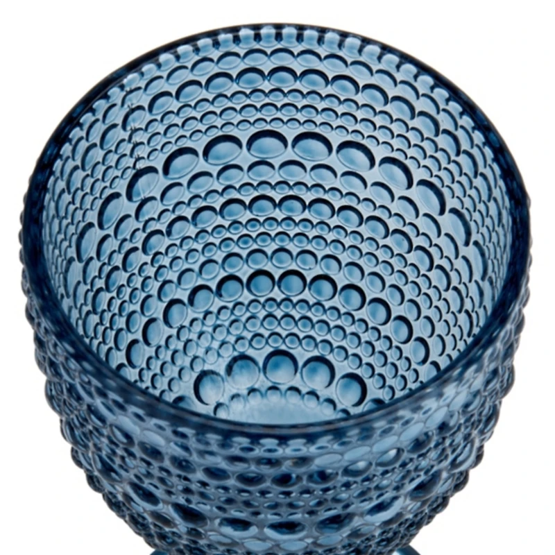 Blue Halo Glass Goblet