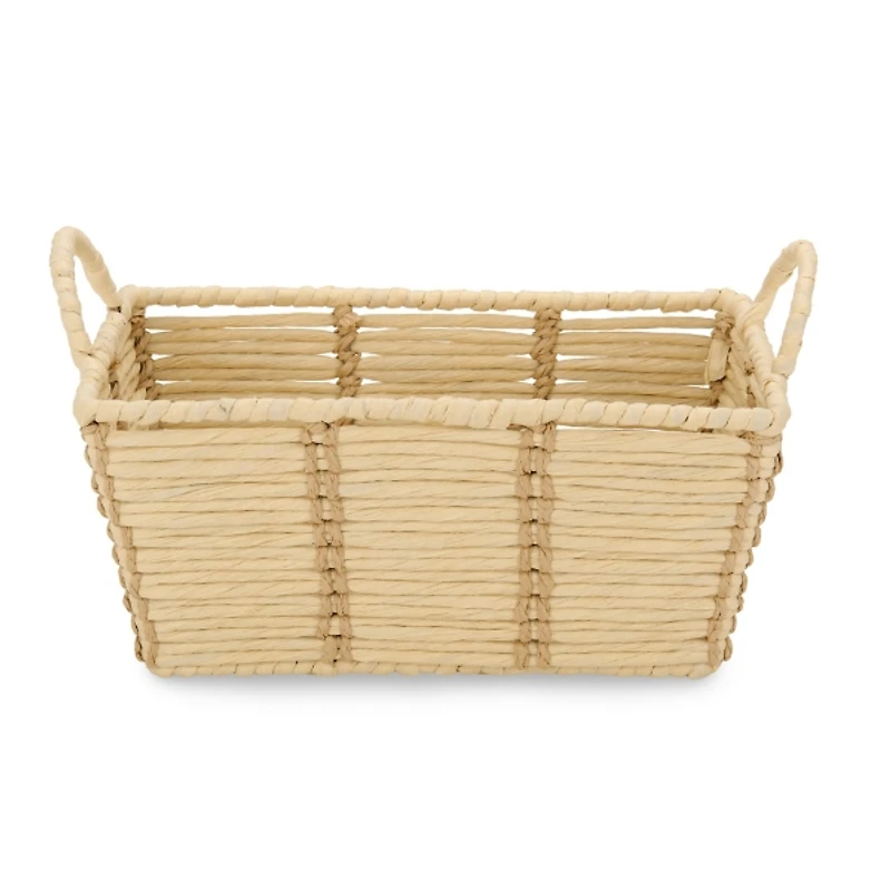 Medium Natural Paper Stitched Basket