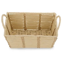 Medium Natural Paper Stitched Basket