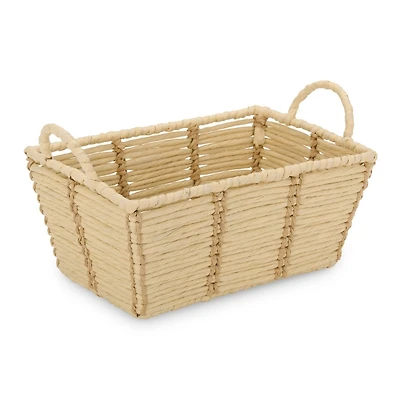 Medium Natural Paper Stitched Basket