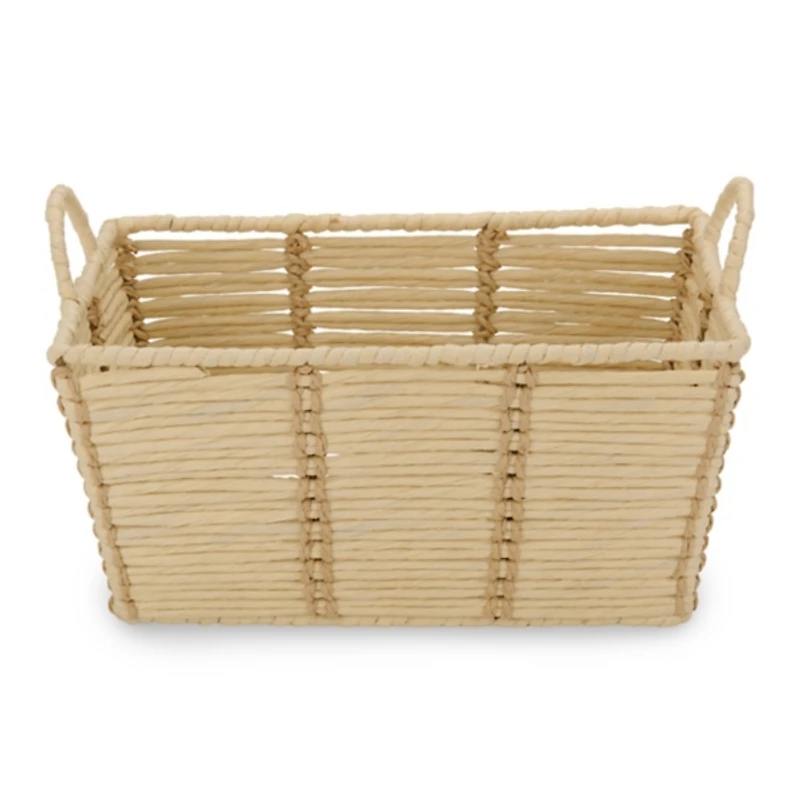 Large Natural Paper Stitched Basket