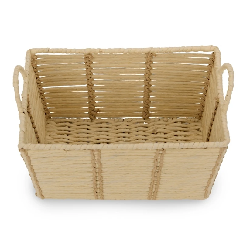 Large Natural Paper Stitched Basket