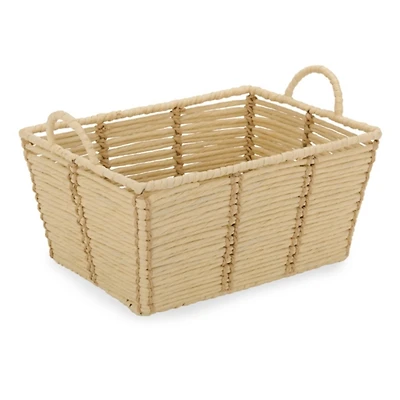 Large Natural Paper Stitched Basket
