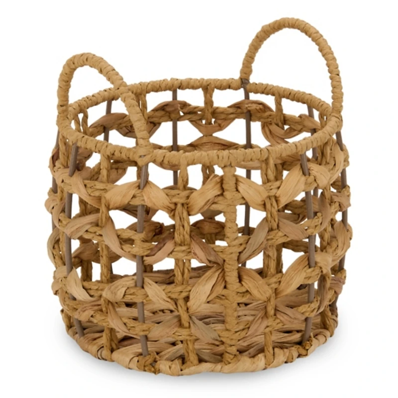 Round Natural Straw Basket, 5 in.