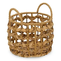 Round Natural Straw Basket, 5 in.