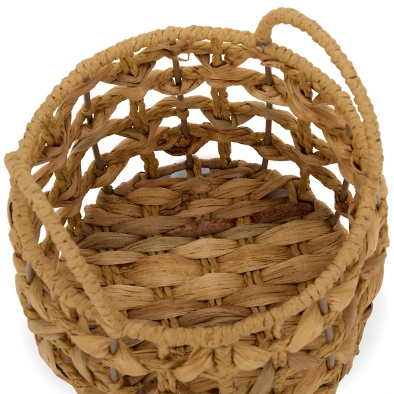 Round Natural Straw Basket, 5 in.