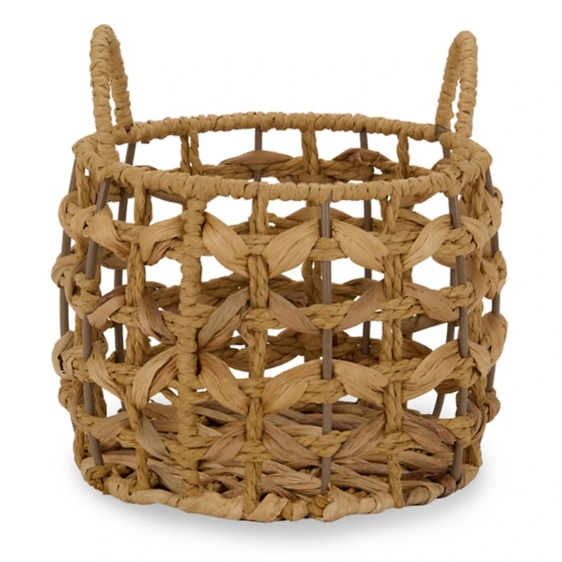 Round Natural Straw Basket, 5 in.