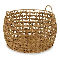 Round Natural Straw Basket, 9 in.