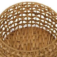 Round Natural Straw Basket, 9 in.