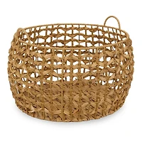 Round Natural Straw Basket, 11 in.