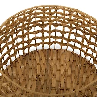 Round Natural Straw Basket, 11 in.
