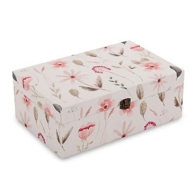 Large Floral Print Decorative Box