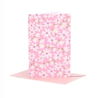 Pink Floral Greeting Card