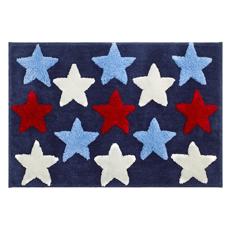 Patriotic Stars Bath Rug