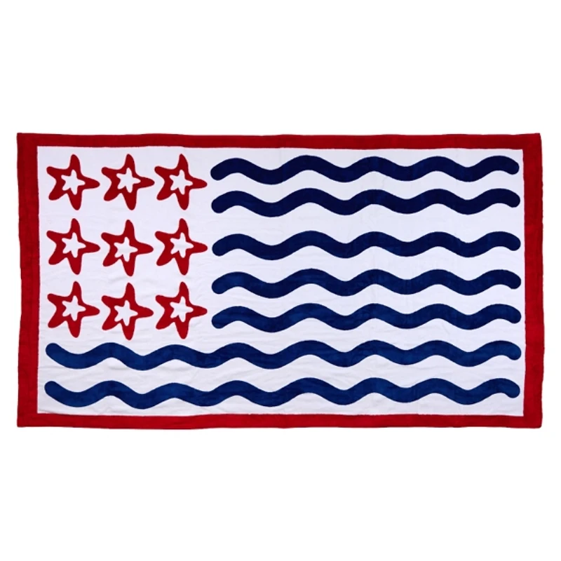 Wavy Flag Beach Towel